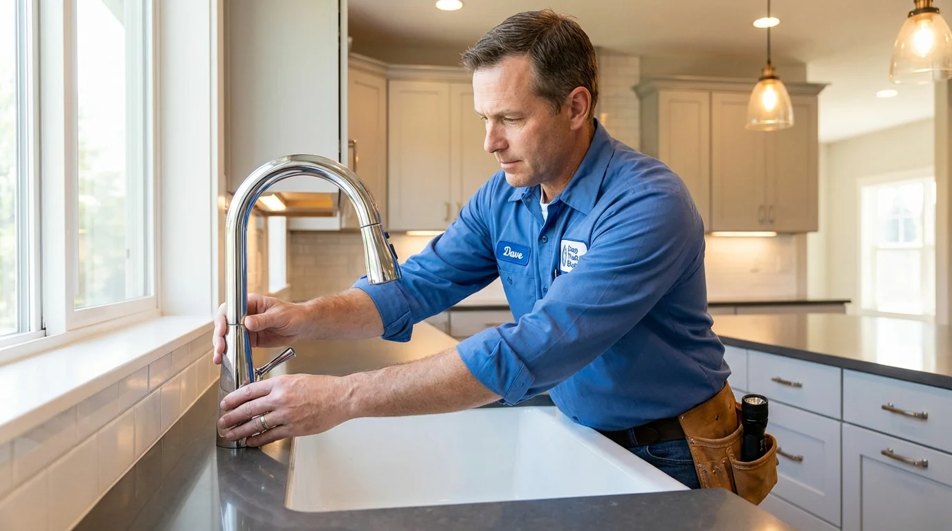 Kitchen faucet installation by Johns Plumbing LLC in Great Falls
