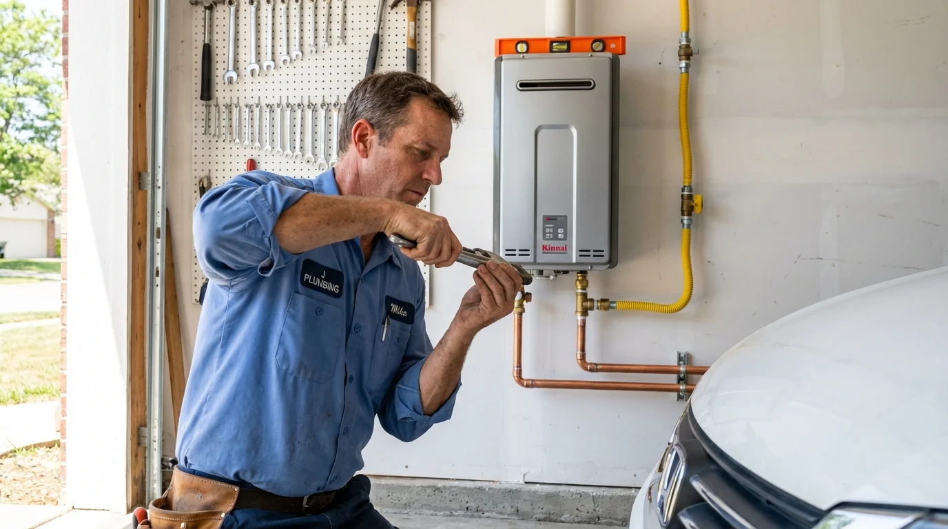 Tankless water heater installation by a Johns Plumbing LLC plumber in Great Falls